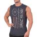 Heralady 4th of July Men's Muscle Tank Top - 1776 Sleeveless American Flag Shirt, Gym Workout - X-Large Grey - Buy Online on GoSupps.com