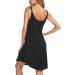 Shop Aseniza Still Nachthirt Women s Cotton Nightgown - V-neck Button Bag Large Sizes Black - Perfect for Summer and Breastfeeding - Buy Online on GoSupps.com