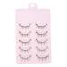 POPETPOP 5 Pairs Fake eyelashes Handmade Lashes Beauty Eyelashes Cosmetics Eyelashes Transparent Band Eyelash Cat Eyes Eyelashes 3D Faux Lashes chemical fiber girl False Eyelashes woman