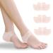 Gel Heel Cups (3 Pair FSA or HSA Eligible) - Effective Relief for Heel Pain Cracked Heels and Achilles tendinitis - Medical-Grade Silicone - Moisturizing and Protective Cover.
