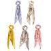 lureme Bowknot Hair Scrunchies Silk Satin Scarf Hair Ties Floral Scrunchie Ponytail Holder with Bows Leopard Pattern Hair Scrunchy Accessories Ropes for Women (hb000003-2) Color B