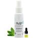 PurLif MicroSilver Hygiene Mask Fabric Surface Spray and Deodorizer + 1mL Organic Essential Oil Dropper Bottle - Travel Size (Peppermint)