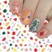 Cute Nail Stickers for Kids & Little Girls - 12 Sheets Self-Adhesive Nail Decals with Christmas Flowers, Animals, Plants, Fruits - Nail Art Decoration for Women - Buy Online on GoSupps.com