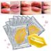 KlsyChry 15pcs Gold Gel Collagen Lip Mask Moisturizing Lip Plumper Patches Crystal Lip Pads for AntiWrinkle AntiAging AntiChapping Firms and Moisturizes Lips - Buy Online on GoSupps.com