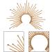 XNHIU Gold Mary Crown Headband Goddess Spiked Zip Tie Pentagram Hairband Sunburst Halo Crown Headband for Halloween Cosplay Costume Accessory - Buy Online on GoSupps.com