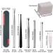 8Pcs Stainless Steel Ear Wax Removal Kit | Spring 360 Spiral Ear Pick Spoon | Reusable Tool with Cleaning Cotton Brushes - Buy Online on GoSupps.com