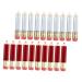 PartyKindom Lot De 20 Tubes De Brillant L vres Vides Et Rechargeables Taille Mini Plastique Transparent Et Rouge Pour Diy Maquillage Usage D butant Recharges Cosm tiques