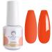 Neon Orange Red Gel Polish 15ml - Bright UV/LED Soak Off Manicure & DIY Nail Art Summer Color GP0084 - Buy Online on GoSupps.com