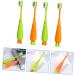 Buy iPetBoom Extra Soft Carrot Manual Toothbrushes for Kids - 4 Pack Travel Cartoon Toothbrushes for Children - Buy Online on GoSupps.com