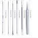 Pimple Extractor Tool 6X Stainless Steel Comedone Extractor Tools Facial Blackhead Remover Tweezers With Case For Face & Nose - Buy Online on GoSupps.com