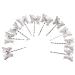 super1798 10Pcs Vintage Hollow Butterfly Charm Hair Clips DIY Hairstyle Bobby Pin - Silver