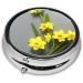 Shop Narcissus Flowers Mini Round Pill Box | 3 Compartment Travel Organizer | Portable Pill Case for Home & Office - Buy Online on GoSupps.com