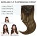 Doores Real Hair Extensions - Seamless Clip-In 45cm 18 inch Balayage Chocolate Brown to Caramel Blonde - 110g 7 Pieces - Buy Online on GoSupps.com
