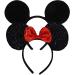 FANYITY Mickey Ears, 2 Pcs Minnie Costume Ears Headbands Hair Band for Party Red Black