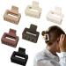 Small Hair Clips 2 Inch Claw Clips for Thin Hair 6Pcs  Bolonar Square Small Hair Claw Clips for Thin Hair Non-slip Strong Hold Neutral Colors Hair Clips for Women Girls Valentine Gifts for Women Girls Neutral-1