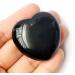 Natural Black Obsidian Palm Worry Heart Stone - 40mm Healing Crystal | Manekieko - Buy Online on GoSupps.com
