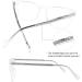 DOOViC Blue Light Filter Glasses for Women - Modern Round Reading Glasses XAP002 C4 | Transparent 1.0x Lenses | International Shipping - Buy Online on GoSupps.com