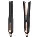 SKIMI Airflow Styler Titanium Flat Iron Hair Straightener Professional Airflow Styler Curling Iron with Cooling Air Vents to Lock in Style 5 Temps & Dual Voltage Auto Off(Black & Champagne Gold).