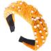 Wide Alice Bands Bow Knot Fabric Headbands Knotted Hair Bands Elastic Fabric Hair Scarf 1920s Accessories for Women (Pearls12) - Buy Online on GoSupps.com