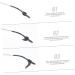 ABOOFAN Anti-Glasses Ear Bracket - Silicone Sunglasses Spikes & Hotfix Tool for Secure Fit | Black 4.3x1.7cm - Buy Online on GoSupps.com