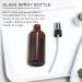 Duontyye 100ML Amber Glass Bottle with Black ATOMISER Sprays Refillable Container for Essential Oil/Aromatherapy Use - Buy Online on GoSupps.com