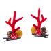 Reindeer Clips | Cute Reindeer Antler Hairpin | Reindeer Antler Headband Cute Reindeer Antlers Ears for Kids and Adults Frifer #5 Pine Cone Clamp