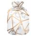 Marble golden geometric lines hot water bottle with cover heat bottles for pain relief hot water bag heating bottles for cramps 1l