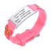 Emergency bracelet SOS Armband Children's phone number-Waterproof silicone Anti Lost Children's name arbitrarge Identification bracelet Children's bracelet Personalized medical ID bracelet for girls boys a-pink-butterfly