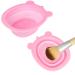 Acooruiteng Makeup Brush Cleaner Mat Foldable Silicone Makeup Brush Cleaning Mat Portable Makeup Brush Cleaning Pad Makeup Brush Cleaning Bowl for Makeup Brush Makeup Sponge Powder Puff Pink