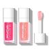 KYDA 2 Colors Hydrating Lip Glow Oil Moisturizing Lip Oil Gloss Transparent Plumping Lip Gloss  Lip Oil Tinted for Lip Care and Dry Lips  by Ownest Beauty-001+015 001+015