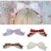 XIAHIOPT Lace Bowknot Barrettes for Cosplay Party Bow Barrette Women Role Play Hair Clip Anime Maid Costume Headdress Red and white - Buy Online on GoSupps.com