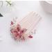 Crystal Hair Comb Rhinestone Bridal Hair Comb Wedding Hair Piece Headpiece for Women Girls Rose Red - Buy Online on GoSupps.com