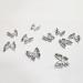 MOMSON Silver Butterfly & Star Nail Charms | 20Pcs Shiny Crystal Rhinestones for Women Nail Designs - Buy Online on GoSupps.com