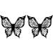 Butterfly Eyeliners Eyeshadow Stencils Butterfly Winged Eyeliners Guide Templates Tool Professional Eye Makeup Tool Double Pack - Buy Online on GoSupps.com