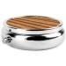 Original Wood Color Textured Round Pill Box - 3 Compartment Portable Organizer for Travel - Buy Online on GoSupps.com
