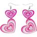 Buy Feylie Heart Earrings for Women | Hollow Glittering Cardiac Statement Earrings | Perfect Valentine's Day Gift | Light Acrylic Design - Buy Online on GoSupps.com