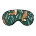 Foxes and Flowers Sleep Mask Eye Cover for Sleeping Blindfold with Adjustable Strap Blocks Light Night Travel Nap for Men Women