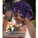 Silk & Satin Sleeping Cap for Curly Hair | Double-Layered Large Hood for Black Women | Natural Hair Protection in Violet & Champagne - Buy Online on GoSupps.com