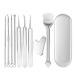 kisronda Blackhead Remover Tool Kit | Multipurpose Stainless Steel Comedone Extractor Tool Set Acnes Extractor Remover Tool Pimple Popping Tool Kit with Portable Case | for Facial Nose Cleaner