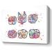 MBARE Watercolor Inspirational Wall Art Surfaces Molar Teeth Watercolor Print Human Tooth Art Dental Clinic Decor Art Dentistry Office Dentist Gift Orthodontist -8"X12" Canvas Print With Frame red-8 8"L x 12"W