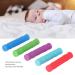 Premium Silicone Baby Bite Ring Set - 5 Soft Safe Handle Teething Toys Biting Sticks & Pencil Holders for Infant Strength Training - Buy Online on GoSupps.com