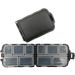 2x Small Hard Fishing Tackle Box - 10 Compartment Portable Case for Hooks, Lures, Baits - Black - Buy Online on GoSupps.com