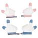 Hemoton Baby Mittens 2 Pairs Ring Biting Gloves Thumb Protector Kids Teething Mittens Finger Sucking Guard Correction Net Breathable Baby Kids Gloves As Shown Large