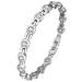 Jecanori Magnetic Bracelet for Women Titanium Steel Magnetic Wristbands with Gorgeous Sparkling Cubic Zirconia Costume Ultra Strength Magnets Jewelry Brazaletes with Removal Tool and Gift Box B-silver