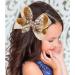 2 PCS Gold Sequins Large Bow Alligator Hair Clips - Women, Teens, Girls, Kids Barrettes Accessories 6 Inches - Buy Online on GoSupps.com