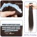 Elailite Tape in Hair Extensions - Real Hair Adhesive 20 Pieces 55cm 50g #02 Dark Brown - Buy Online on GoSupps.com