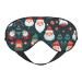 Christmas Cartoon Santa Claus Print Unisex Sleep Eye Mask Soft Comfort Eye Shade Cover for Travel/Yoga/Shift Work