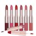 RoseFlower Ensemble de Rouges L vres 2 en 1 6 Pi ces Rouge L vres Liquide Mat Nude Non Collant Longue Tenue Gloss Brillant Coffret Cadeau pour Filles et Femmes (SET A)