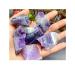 Natural Crystal Stones Rare Raw Obsidian Amethyst Fluorite Gemstone Rock Specimen Reiki DIY Rough Stone (Color : Plum Size : 30-50g) 30-50g Plum