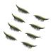 Beaupretty 4Pairs false eyelash stickers shiny eyeliner stickers eyeliner and eyelash stickers Girl Makeup Eyelashes reusable eyeliner sticker green tape false eyelashes fan plastic manual Army Green